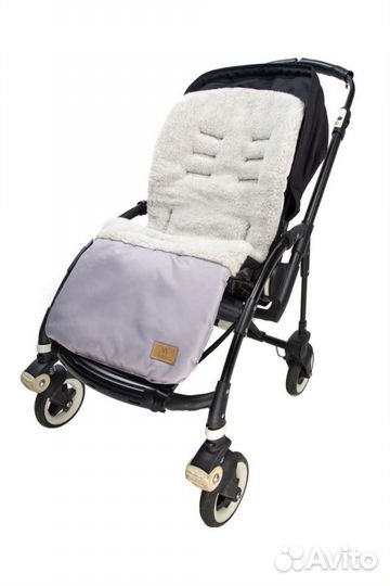 Матрас в коляску с натуральной овчиной