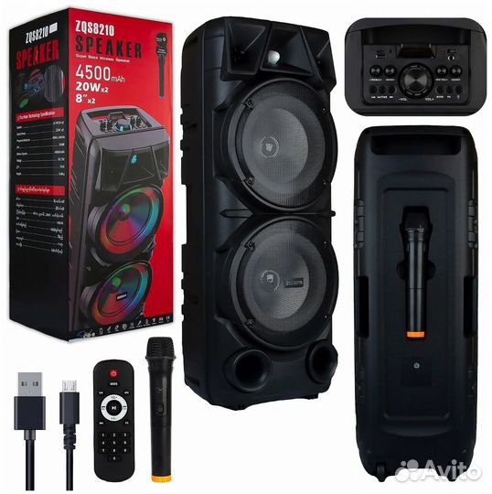 Колонки Портативная BT speaker ZQS-8210, черная