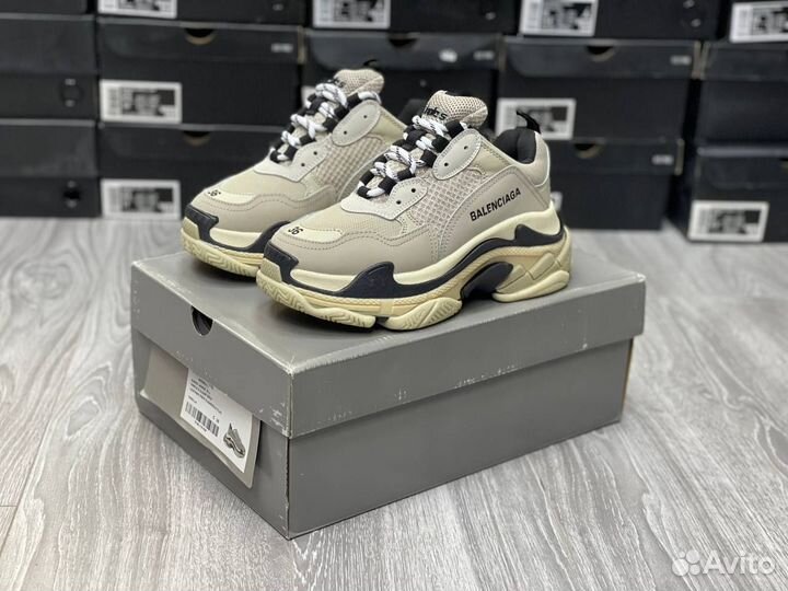 Кроссовки Balenciaga Triple-S Beige (36-40)