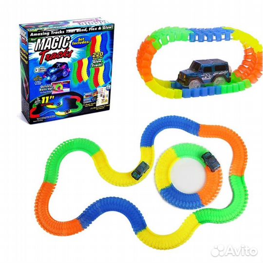 Трек светящийся Magic tracks 220 деталей
