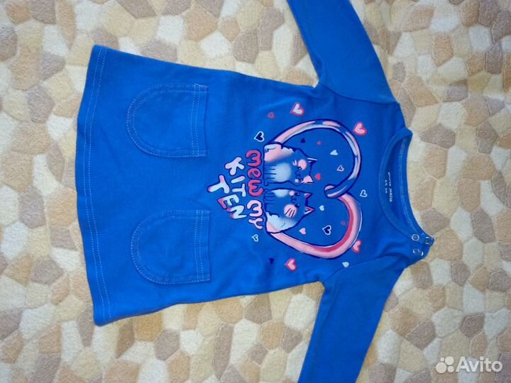 Пакет новых вещей на девочку 80