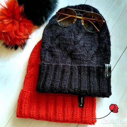 Шапка шерстяная черная