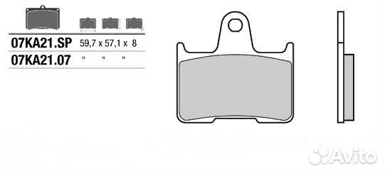 Тормозные колодки 07KA21SP / 07KA21
