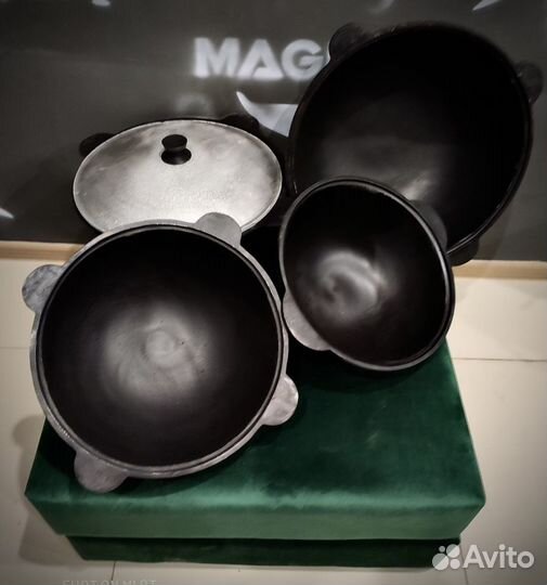 Казан чугунный с печкой+шумовка,специи в подарок