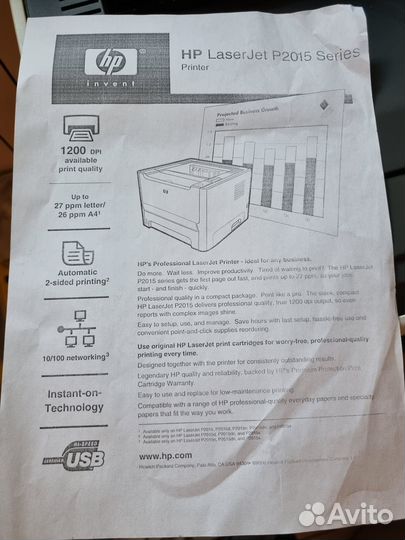 Принтер HP LaserJet P 2015 d. Бу