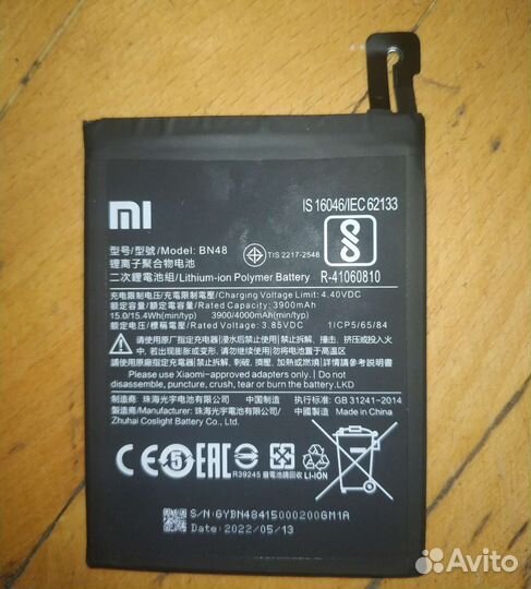 Аккумулятор на Xiaomi redmi note 4x и 6 pro