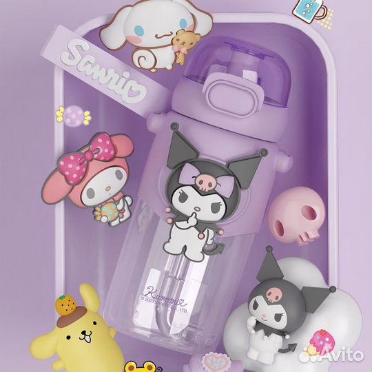 Бутылочка для воды 600мл. В Бассейн. куроми