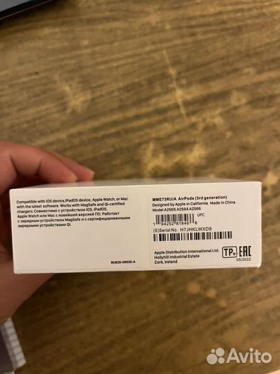 Беспроводные наушники apple airpods 3