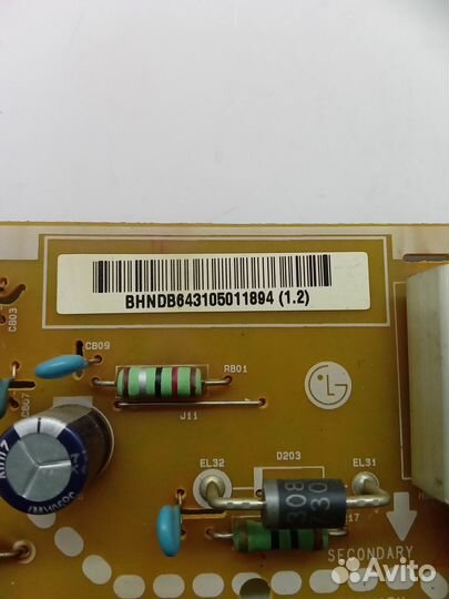 Блок питания EAX66851301 (1.5) телевизора LG 43LH5