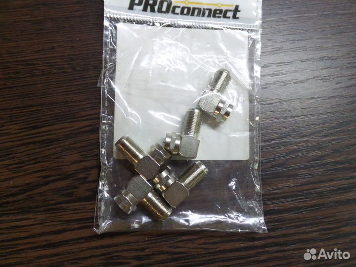 Антенный угловой штекер F- гнездо F(5шт.)