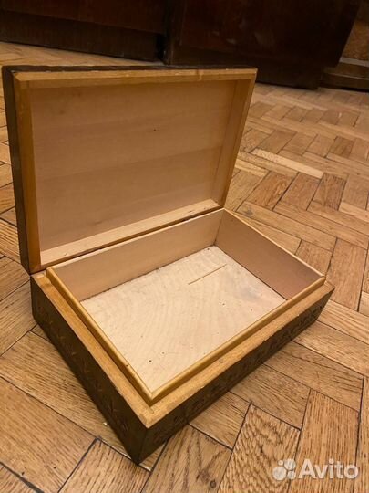 Шкатулка деревянная старинная