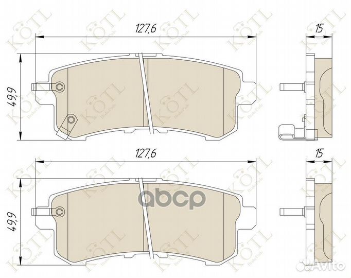 Колодки тормозные задние Y62 D40601LB8E 33KT kotl