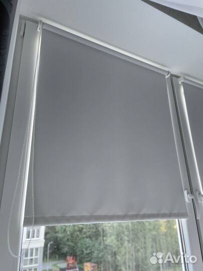 Штора рулонная блэкаут Inspire 80x160 см белая 2шт