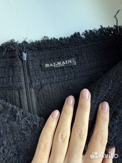 Юбка balmain женская твидовая S