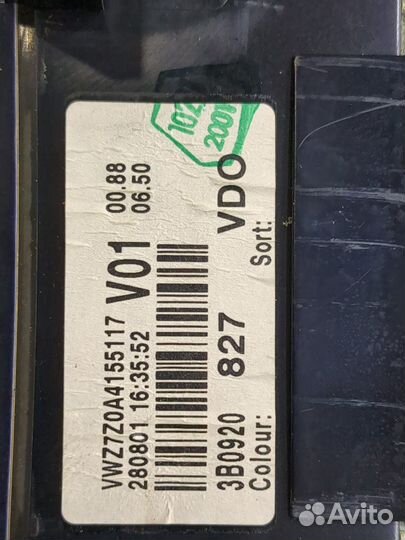 Щиток приборов Volkswagen Passat 5, 2001