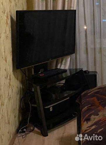 Подставка, черное стекло, в идеальном состоянии