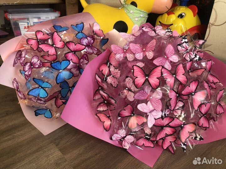 Букет цветов из бабочек