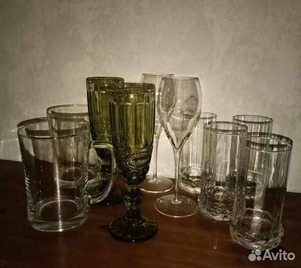 Бокалы, стаканы, пивные кружки