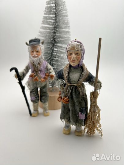 Ватные елочные игрушки