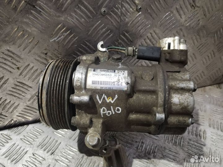 Компрессор кондиционера VW Polo 5 рестайл 2016