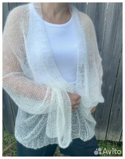 Кардиган паутинка новая мятная в наличии