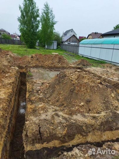 Услуги мини экскаватора, копание траншей