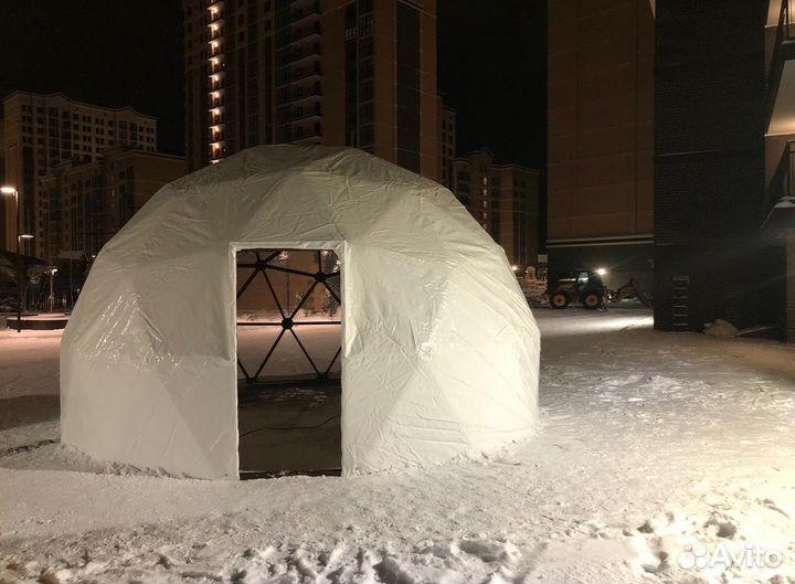 Шатер для глэмпинга, геокупол