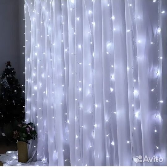 Гирлянда штора 3х3