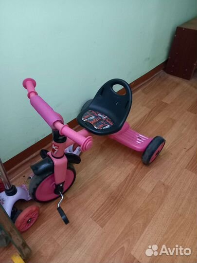 Велосипед, санки, самокат