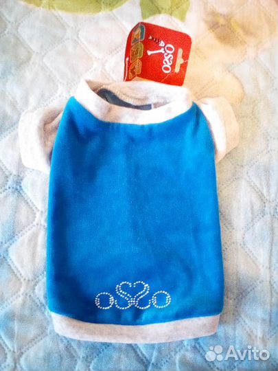 Толстовка из велюра для собак новая