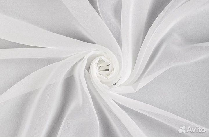 Тюль вуаль белый