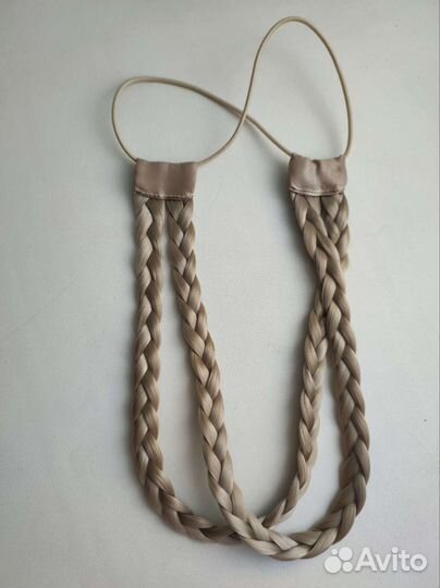 Ободок -косички, волосы искуственные