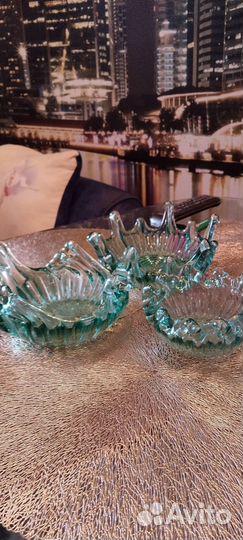 Салатники цветное стекло СССР