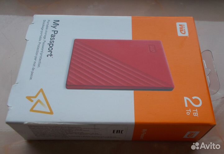2тб / HDD USB / WD My Passport / Красный / Новый