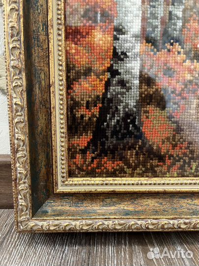 Картина вышитая крестом ручная работа