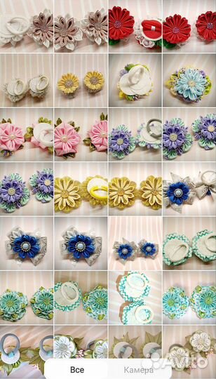 Бантики, канзаши, резинки для волос