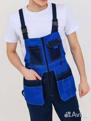 Полукомбинезон рабочий темп синий