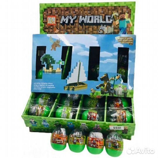 Коллекционные фигурки конструктор Майнкрафт в капс