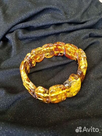 Браслет янтарь. Женский