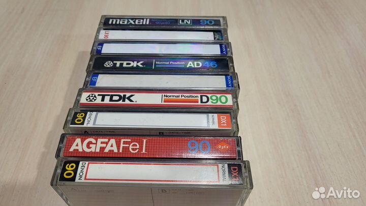 Аудиокассеты 80х Denon Sony TDK Maxell Agfa