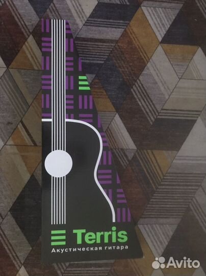 Premium Акустическая гитара terris черная новая