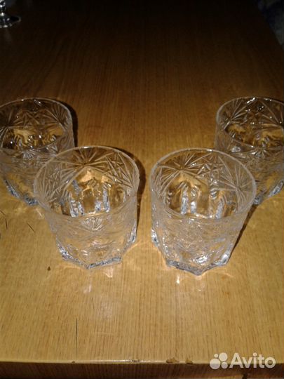 Стопки хрусталь 4 шт. винтаж СССР