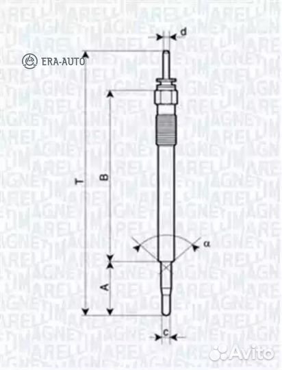 Magneti marelli 062900086304 Свеча накала