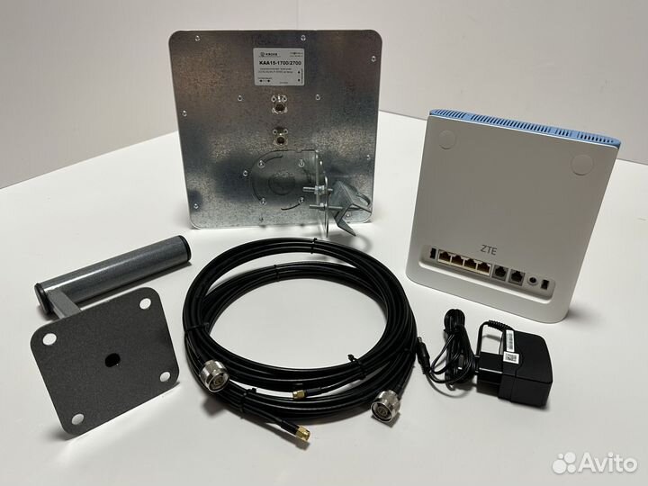 Комплект 4G интернета ZTE 12cat,Kroks,RG58 15дБ