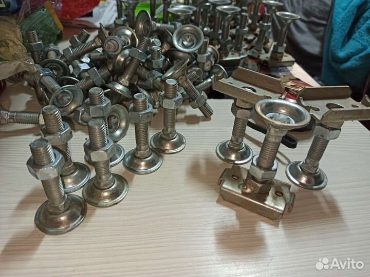 Регулируемая мебельная резьбовая опора с крепежом