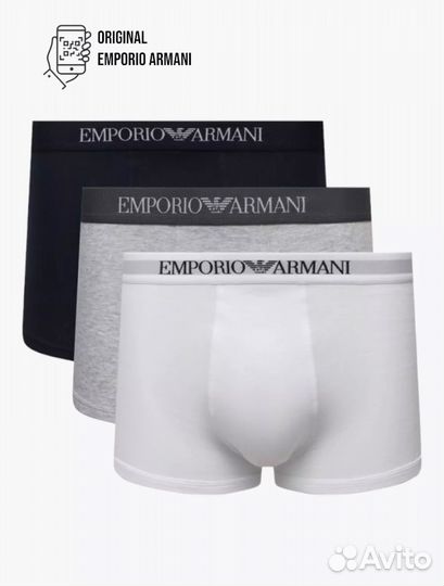 Трусы Emporio Armani Оригинал уп/3шт (М)