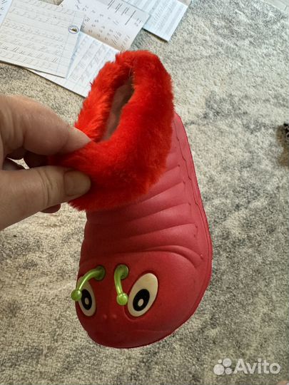 Резиновые полусапожки утепленные детские р.28