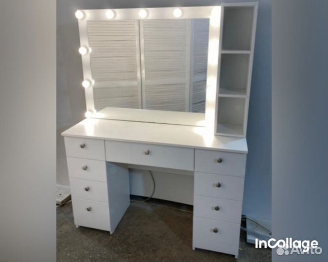 Туалетный стол с зеркалом и стеллажом 120*160