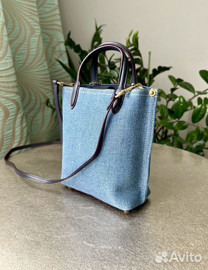 Сумка мини шопер Coach Willow tote 16, Indigo