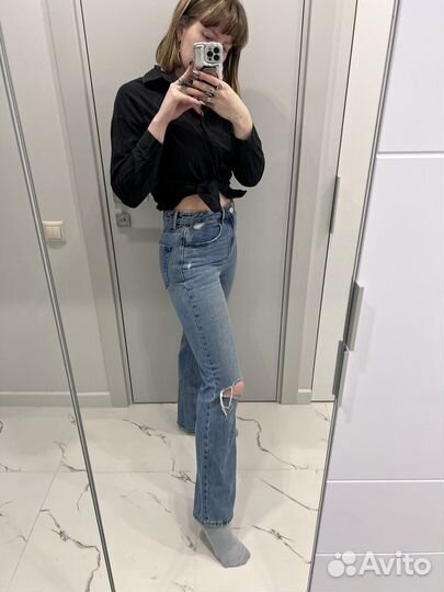 Джинсы stradivarius синие